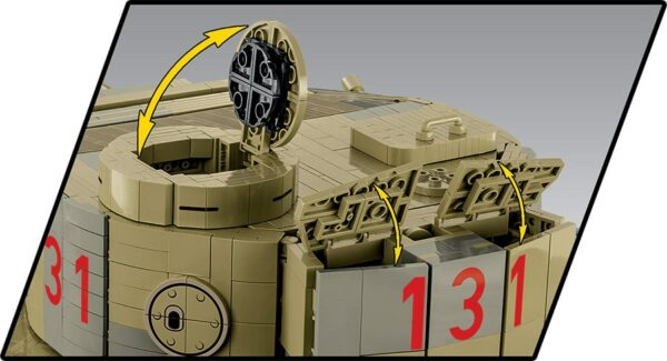 An image of a Cobi 1:12 Scale Tiger 131 tank #2801 with a number on it.