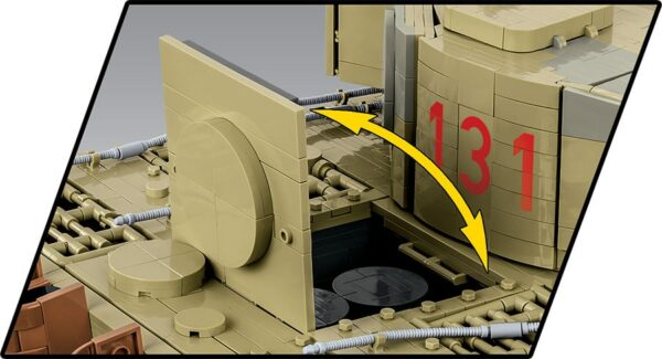 A Cobi 1:12 Tiger 131 tank #2801 featuring a number on it.