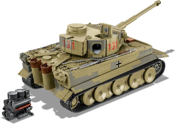 A Cobi 1:12 Tiger 131 tank #2801 is displayed on a white background.