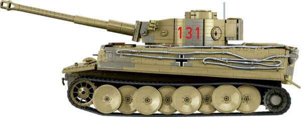 A Cobi 1:12 scale Tiger 131 tank #2801 is showcased on a white background.