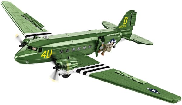 A green Douglas C-47 Skytrain (Dakota) #5743 is flying.