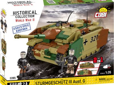 The Cobi Tank Hunter #2285 is shown in a box and is the Executive Edition of the Sturmgeschutz III AUSF.G.