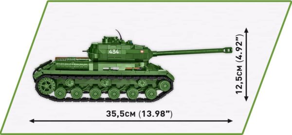 A green Cobi IS-2 Heavy Tank (2578) is shown with measurements.