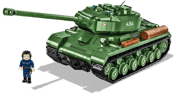 A Cobi IS-2 Heavy Tank (2578) with a man standing next to it.