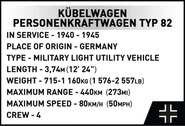 COBI Kubelwagen TYP 82 #2803 - Image 14