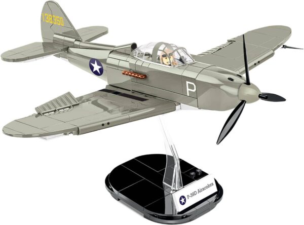 A Cobi model of a BELL P-39D Airacobra fighter plane.