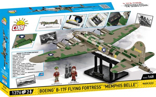 A box with a set of legos featuring the Cobi Memphis Belle Flying Fortress.