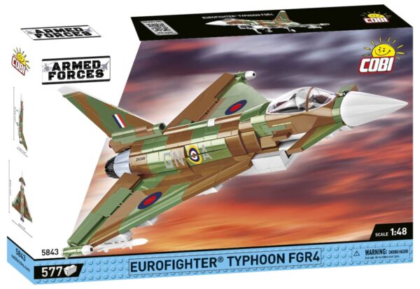 A box containing the Cobi RAF Typhoon FGR4 "GINA" #5843 jet.