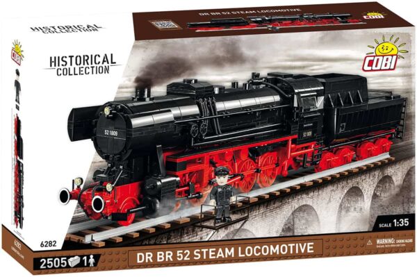 Lego set featuring DRB Class 52 German Steam Locomotive #6282.