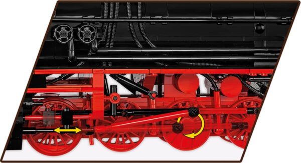 Black and red DRB Class 52 German Steam Locomotive #6282 train engine.