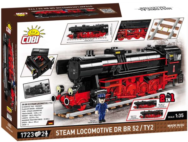 Cobi Steam Locomotive DRB Class 52 #6283 is shown in a box.