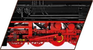 Cobi Steam Locomotive DRB Class 52 #6283 in black and red.