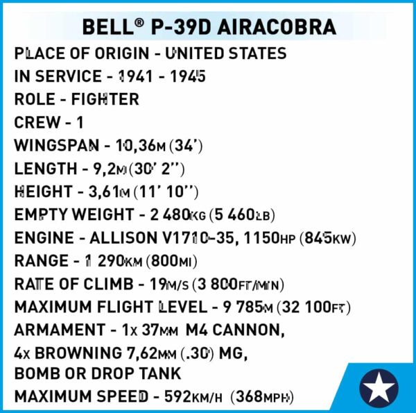 Cobi BELL P-39D Airacobra #5746 - p.