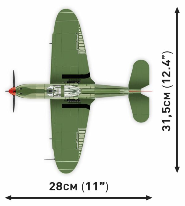 A COBI model of a BELL P-39Q Airacobra Soviet #5747 fighter plane is shown.