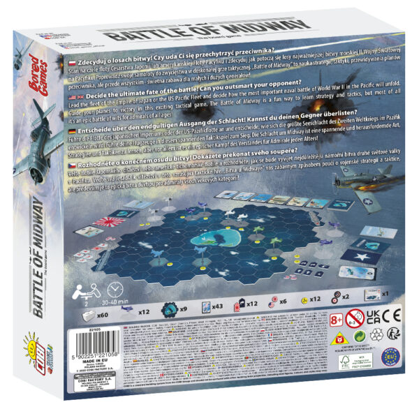 Front box Battle of Midway Board Game #22105.