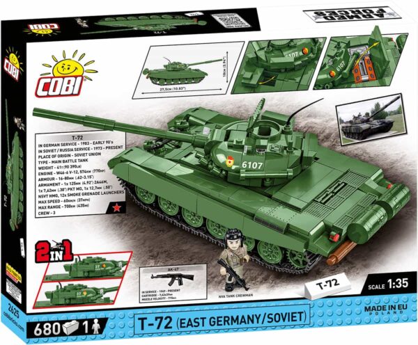 COBI T-72 M1R 2IN1 (East German / Soviet) #2625 - Image 2