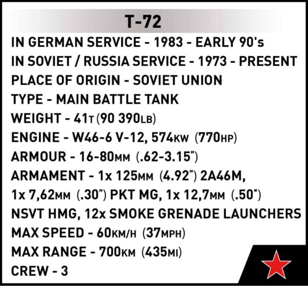 COBI T-72 M1R 2IN1 (East German / Soviet) #2625 - Image 11