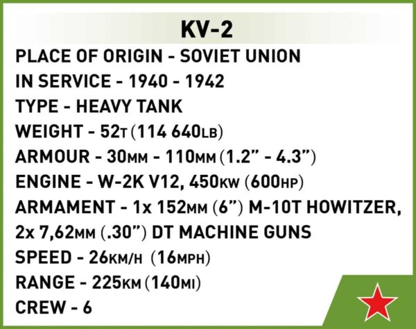 COBI KV-2 #2731 (1:48 Scale) - Image 12