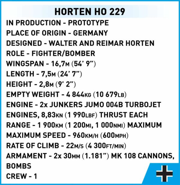 COBI Horten HO 229 #5757 - Image 14
