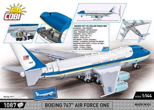 COBI Air Force One Boeing 747 #26610 - Image 2