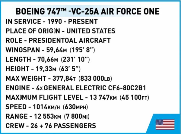COBI Air Force One Boeing 747 #26610 - Image 9