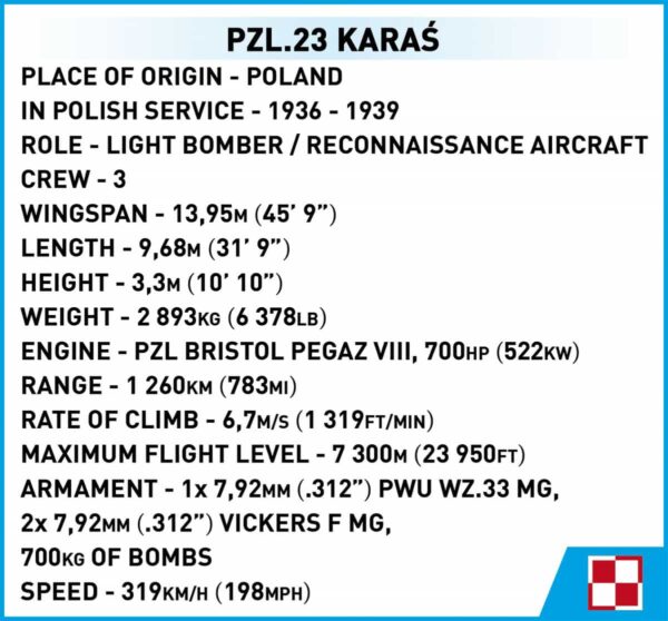 COBI PZL.23 Karas #5751 - Image 16