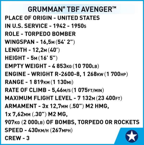 COBI Grumman TBF Avenger #5752 - Image 12