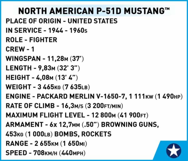 COBI North American P-51D Mustang #5860 - Image 9