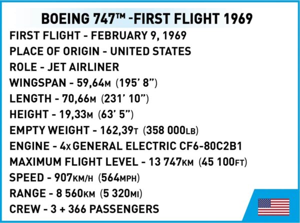 COBI 747 Boeing First Flight Edition 1969 #26609 - Image 8