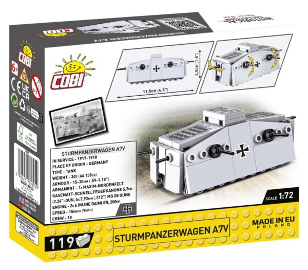 COBI 1:72 Scale Sturmpanzerwagen Micro Tank #3094 - Image 3