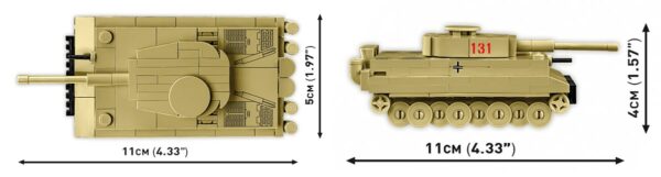 COBI 1:72 Scale Tiger I 131 Micro Tank #3095 - Image 4