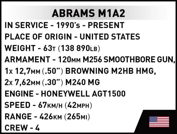 COBI 1:72 Scale  Abrams M1A2 Micro Tank #3106 - Image 7