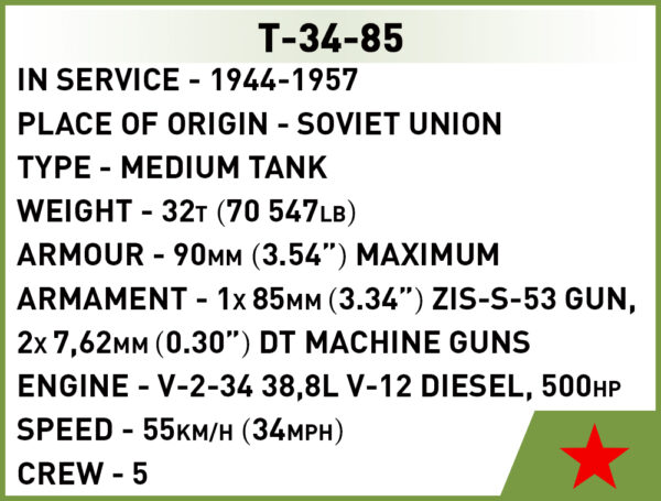 COBI 1:72 Scale T-3485 Micro Tank #3092 - Image 4