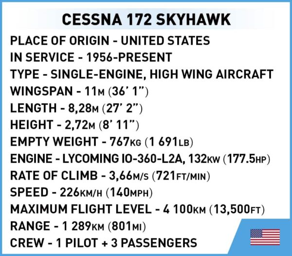 COBI Cessna 172 Skyhawk #26620 (White) - Image 4