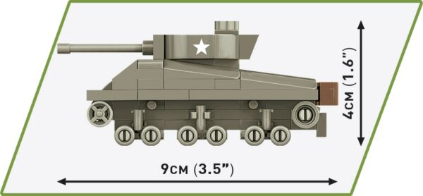 COBI 1:72 M4A3 Sherman Micro Tank #3089 - Image 6