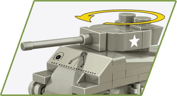 COBI 1:72 M4A3 Sherman Micro Tank #3089 - Image 7