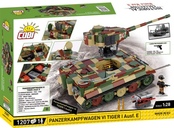 COBI Panzerkampfwagen VI Tiger I Ausf. E #2587 - 1:28 Scale - Image 2