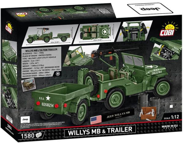 COBI Willys MB Jeep Executive Edition #2804 1:12 Scale - Image 2