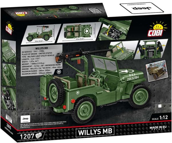 COBI Willys MB Jeep 1:12 Scale #2805 - Image 2