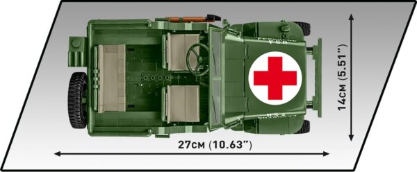COBI Willys Medic Jeep 1:12 Scale #2806 - Image 4