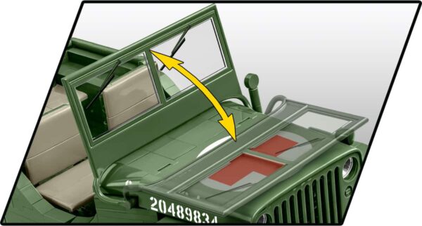COBI Willys Medic Jeep 1:12 Scale #2806 - Image 6