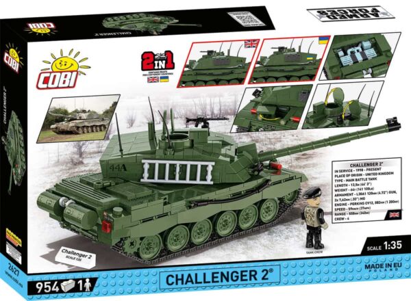 COBI Challenger 2 Tank 2 in 1 Ukraine & UK #2627 - Image 2
