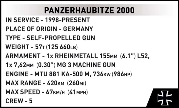 COBI  Panzerhaubitze 2000 2-in-1 Germany/Ukraine #2628 - Image 10