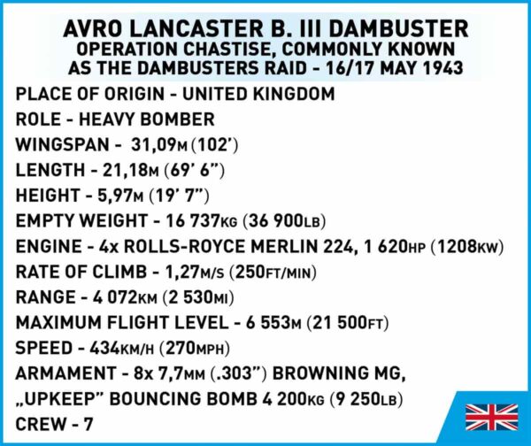 COBI AVRO Lancaster BIII "Dambusters" Executive Edition #5758 - Image 17