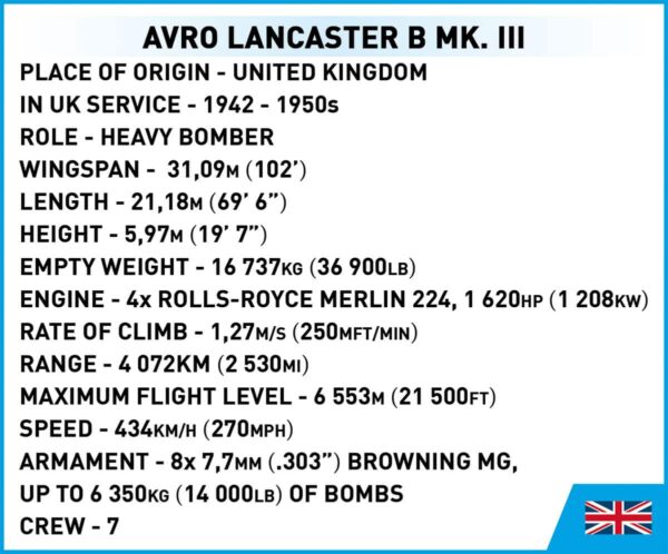 COBI AVRO Lancaster B MK. III #5759 - Image 15