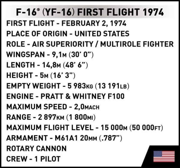 COBI F-16 First Flight Edition #5892 - Image 13