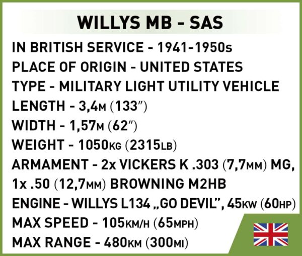 COBI Willys MB British SAS #2298 - Image 4