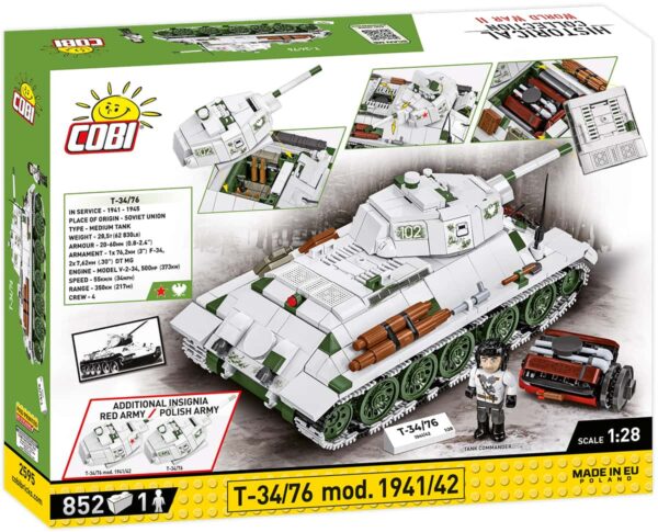 COBI T-34-76 mod 1941/42 2in1 (Polish/Soviet) #2595 - Image 2