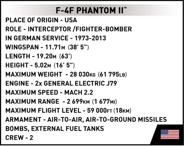 COBI F-4F Phantom II Germany #5898 - Image 11