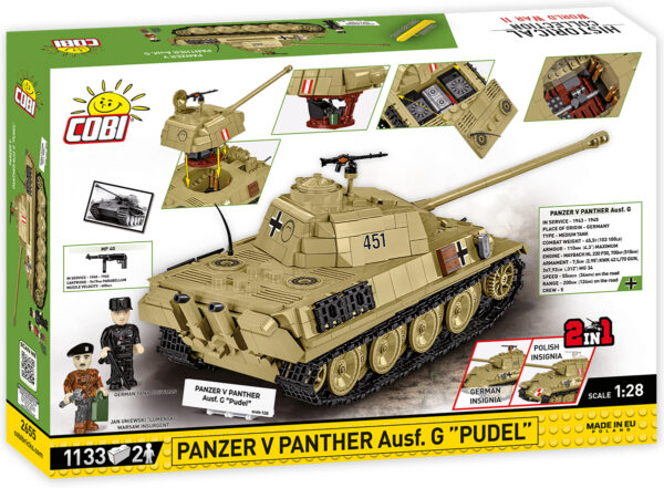 COBI Panzer V Panther Ausf G Pudel (2in1) #2655 - Image 2